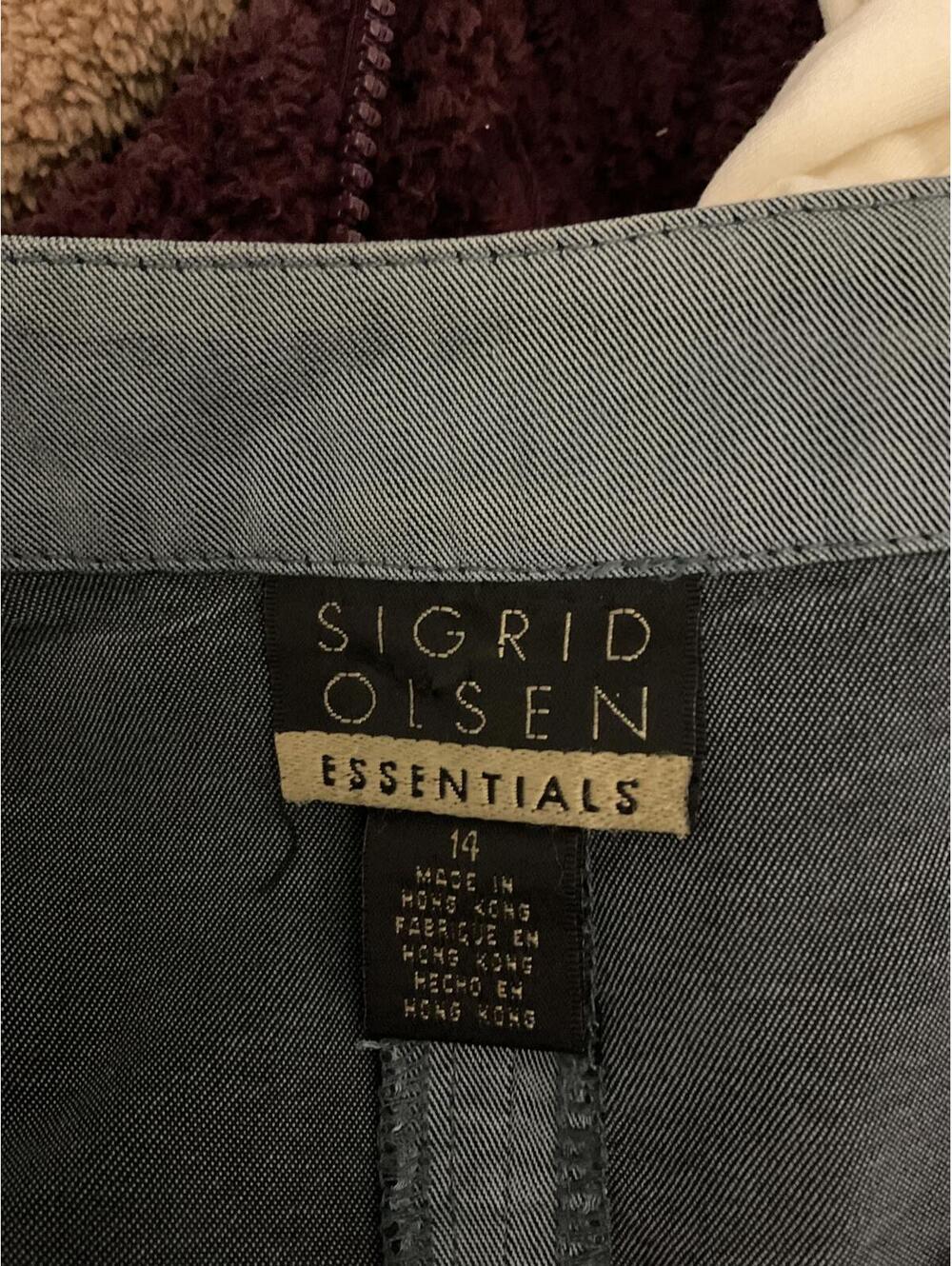 Sigrid  Olsen Long Sage Green Classic Skirt Size 14 - Picture 5 of 6